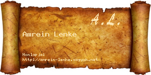 Amrein Lenke névjegykártya